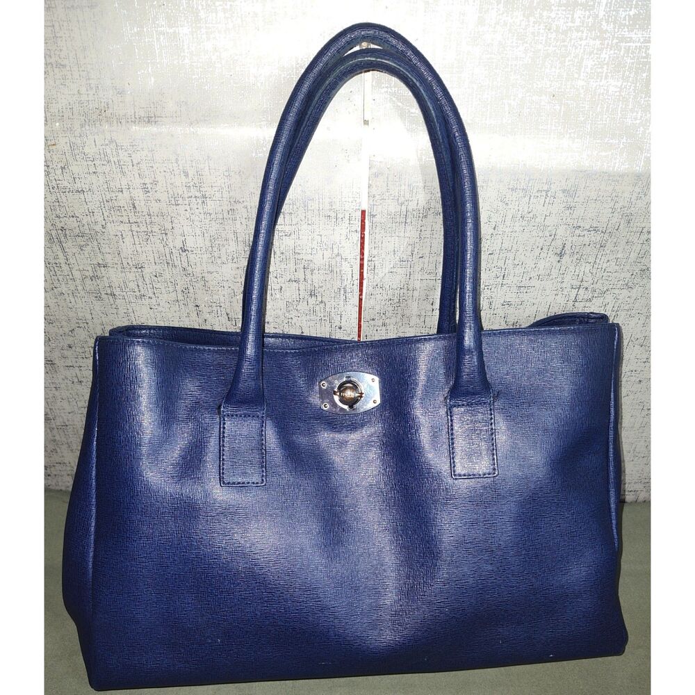 Furla Genuine Leather Blue Shoulder Bag